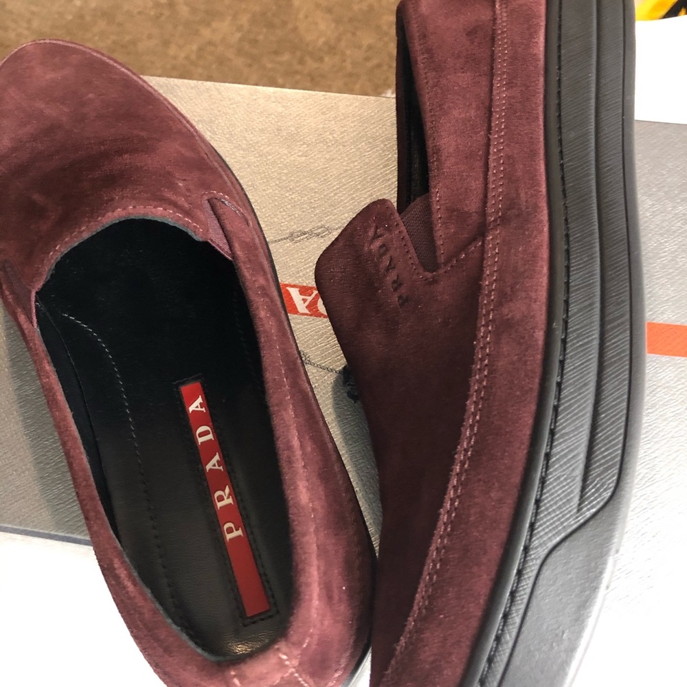 PRADA PLATEFORM SLIP ON SNEAKERS - Picture 4 of 8